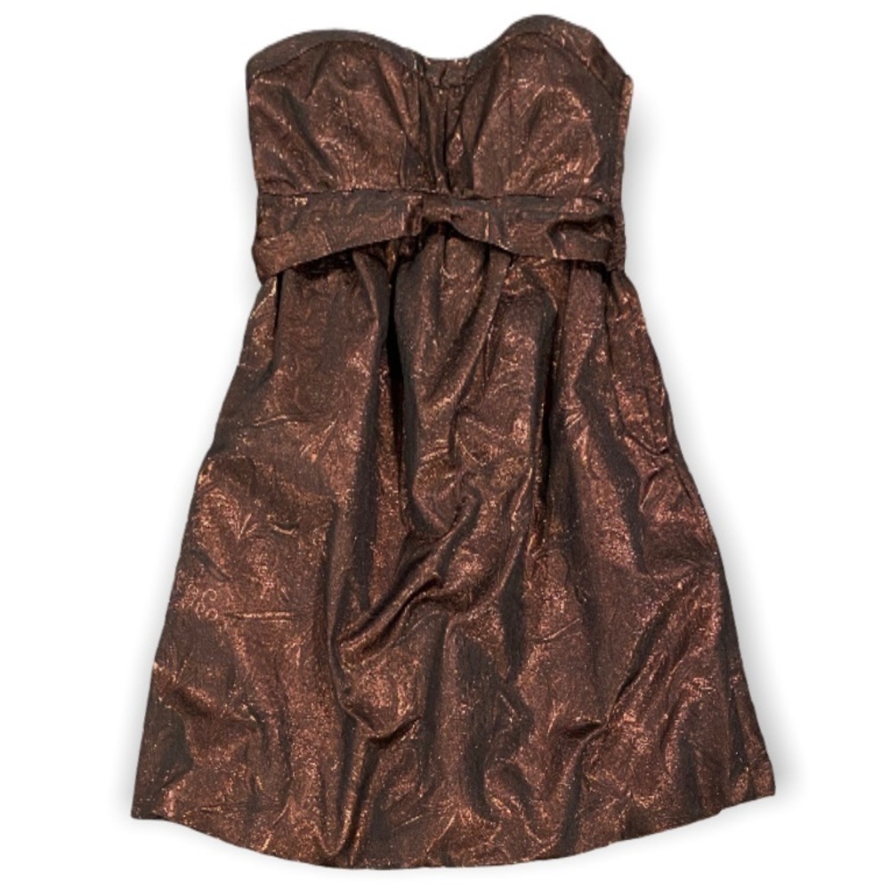 Urban Outfitters Kimchi Blue Metallic Cocktail Party Short Dress Strapless Med